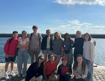 Group photo on pier at Youth Island