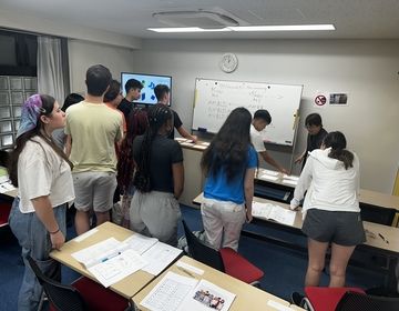 class isn't just note taking but also interactive games and relay races