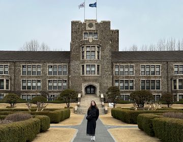 Me at Yonsei University in Seoul, South Korea