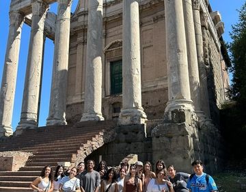 This is a Photo we took at The temple of Antoninus and Faustina