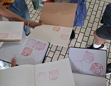Students with their stamps!