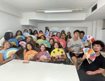 Showing our abanicos