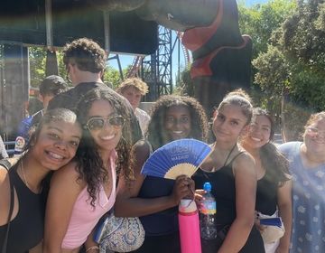 Having fun with friends