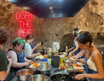 Students cooking 