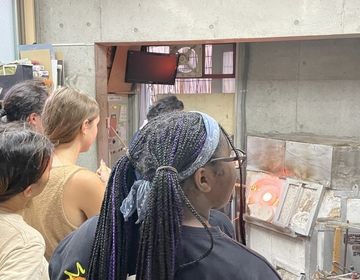 looking at the process of making the shape of Wind Chimes