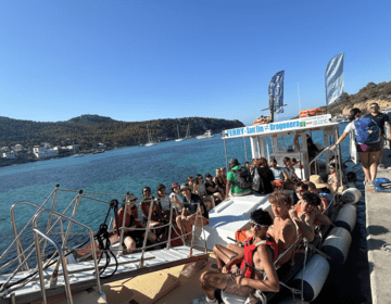 Students on the Boat ride to Dragonera