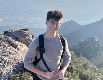 student abroad mountain hike