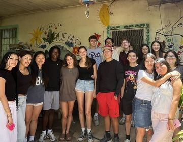 HSSA students stand in a group on their last day of volunteering