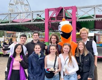 students at the food festival