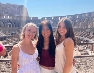 Students inside the Colosseum!