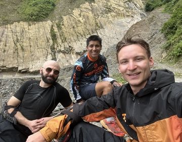 Alexis J. (at right) spend time in California with his friends when he took time to travel during his U.S. internship.