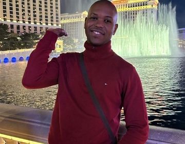 Teboho traveled from his West Virginia internship to visit the sites in Las Vegas.