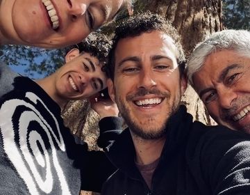 Thomas' family came to visit him from France.