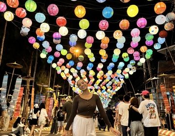 Attending the Loy Krathong festival in Khon Kaen