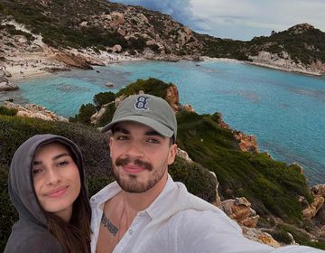 Marta poses with her fiancé, Sam