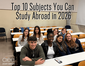 subjects study abroad CIEE 2026