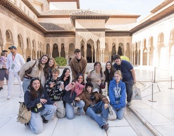 Group of Gap students posing on excursion in Seville