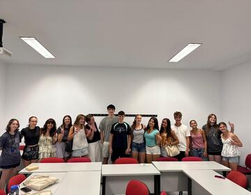 Activity with Spaniards in class