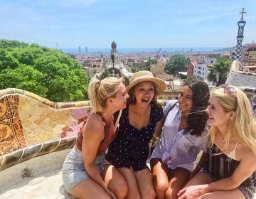 barcelona girls laughing