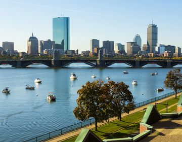 downtown boston sunny day
