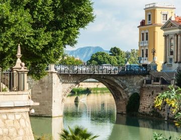 Bridge over the water in Murcia, Spain