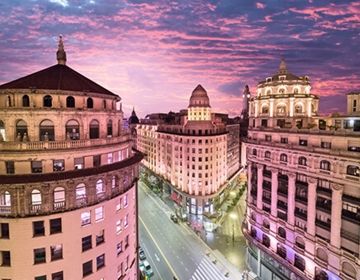 purple sky downtown buenos aires argentina
