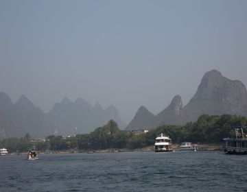 guilin china mountains with li river