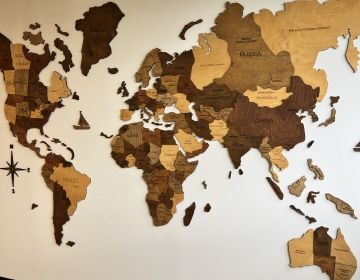 ciee center world map on wall