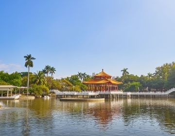 lake and temple abroad taiwan