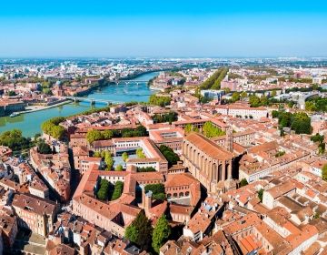 aerial view of toulouse france