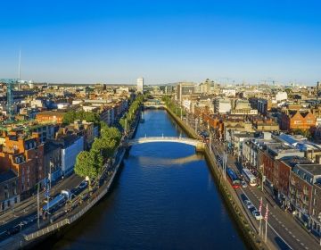 dublin ireland canal water houses