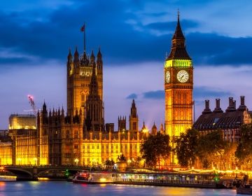 london parliment and big ben at dusk