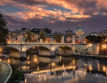 Rome river sunset