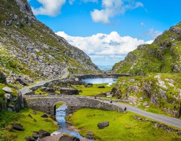 ireland coastline sun