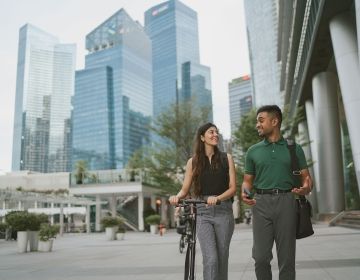 singapore interns walking