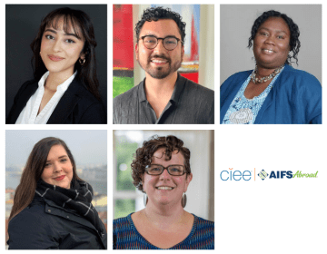 Headshots of the third cohort of AIFS and CIEE Ping Taylor Professional Fellows