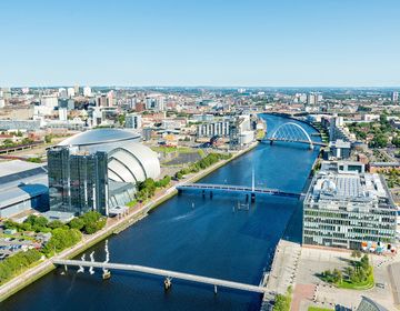 glasgow river aerial view