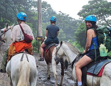 Students on horseback during high school summer abroad summer activity