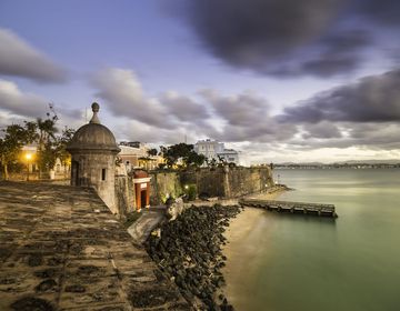 san juan PR coastline sunset