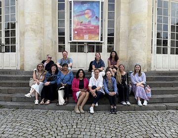 Teachers posing on site visit to Rennes France
