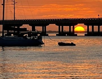 Pauline and her friends enjoy one of the beaches in the Florida Keys.