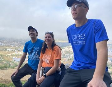 High school summer program leaders looking off into the horizon