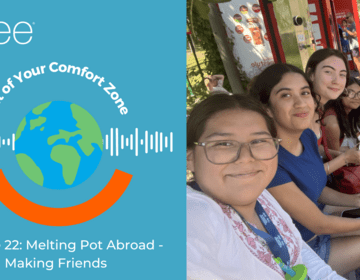 out of your comfort zone podcast graphic