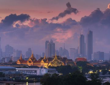 Skyline View of Grand Palace in Bangkok, Thailand