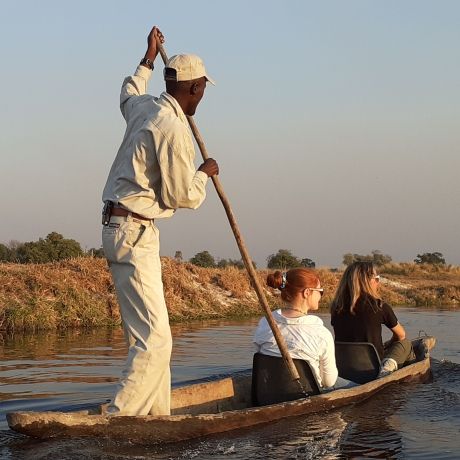 traditional boat ride in gaborone river