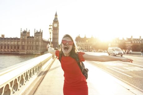 London Big Ben Girl with Glasses