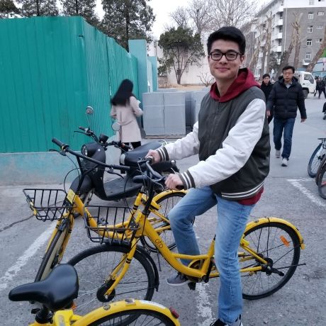student on bike in beijing