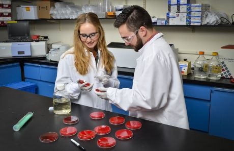 students in lab