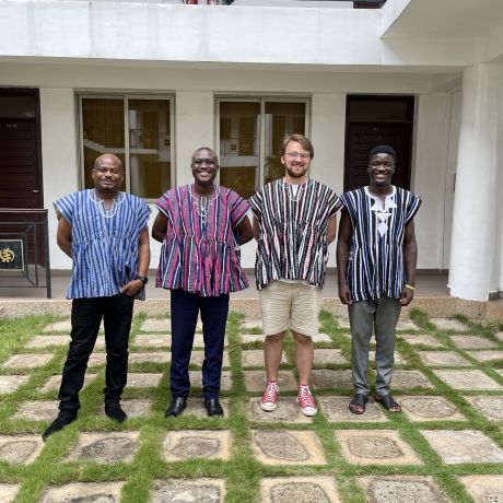 legon study abroad guys in traditional clothing