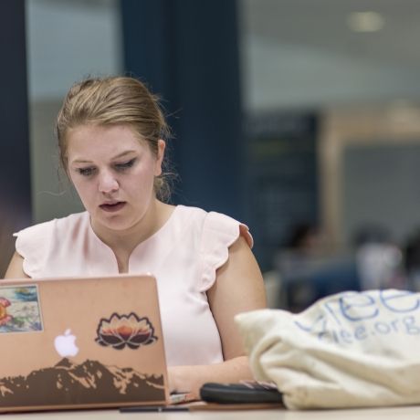 Seville student working at internship